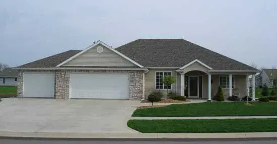 Traditional house plans 104-108 - front exterior, 2,373 sq ft, 4 bed, 2 bath house plans | Monster House Plans