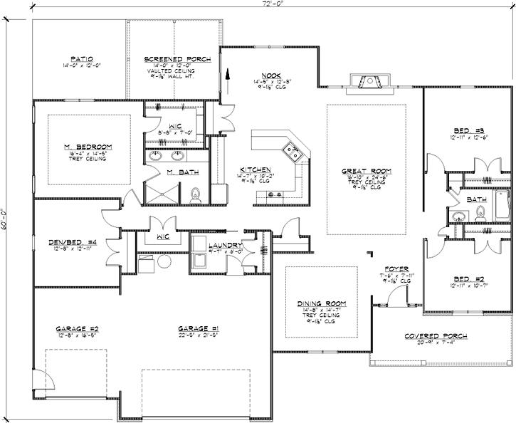 Main Floor Plan: 104-108