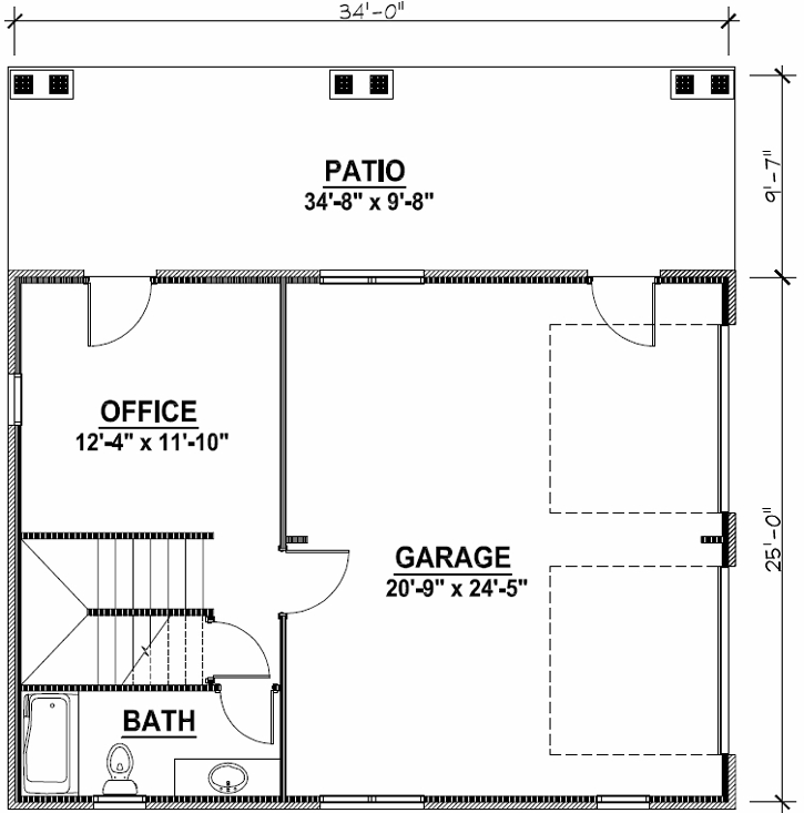 Main Floor Plan: 104-110