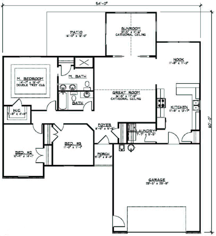 Main Floor Plan: 104-113