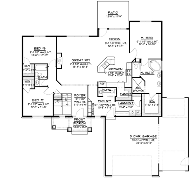 Main Floor Plan: 104-122