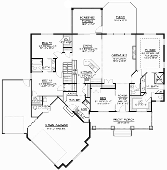Main Floor Plan: 104-125