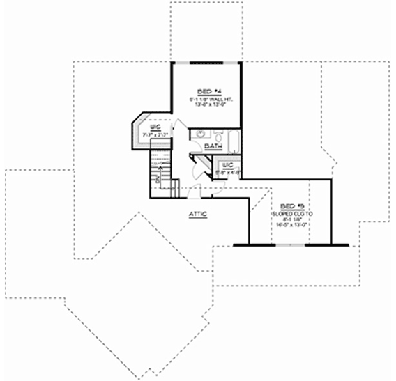 Upper/Second Floor Plan: 104-125