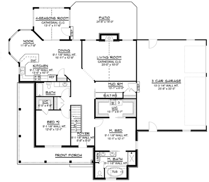 Main Floor Plan: 104-127