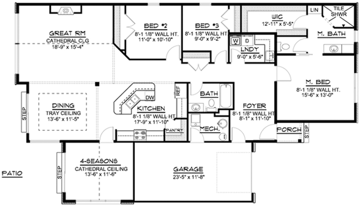 Main Floor Plan: 104-130