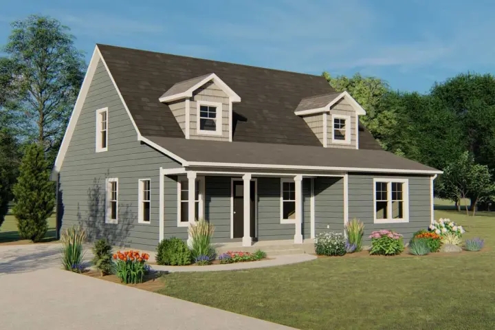 Farmhouse house plans 104-145 - front exterior, 1,998 sq ft, 3 bed, 2 bath house plans | Monster House Plans
