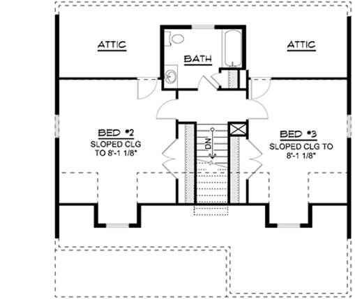 Upper/Second Floor Plan: 104-145