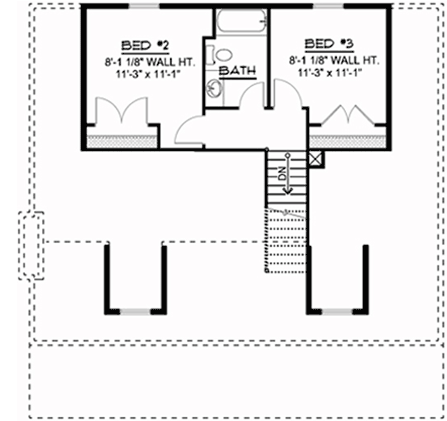 Upper/Second Floor Plan: 104-146