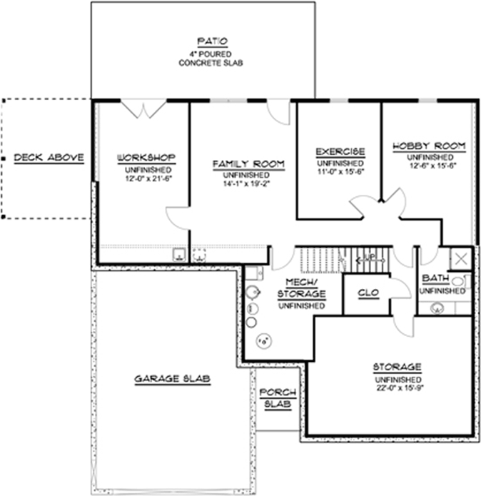 Lower Floor Plan: 104-148