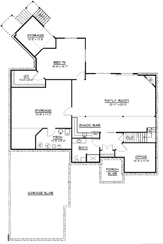 Lower Floor Plan: 104-150