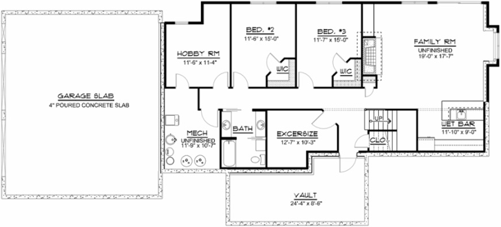 Lower Floor Plan: 104-154