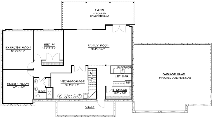 Lower Floor Plan: 104-155