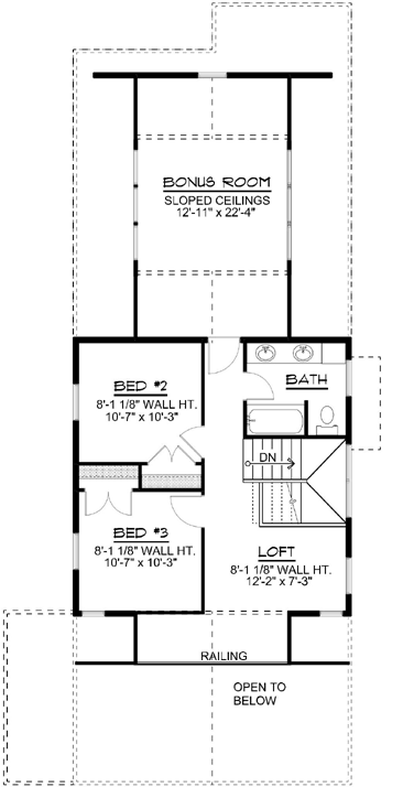 Upper/Second Floor Plan: 104-156