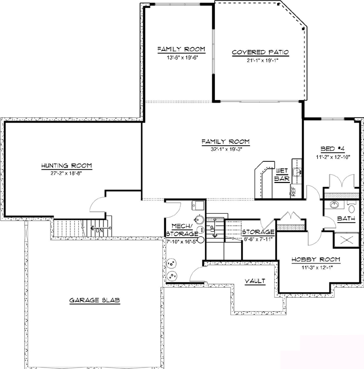 Lower Floor Plan: 104-160