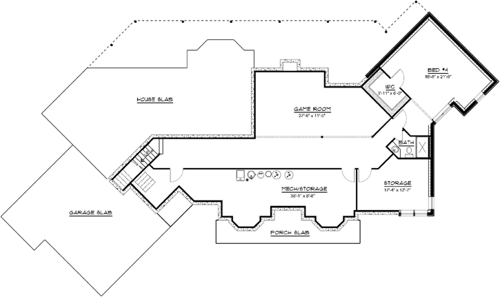 Lower Floor Plan: 104-161