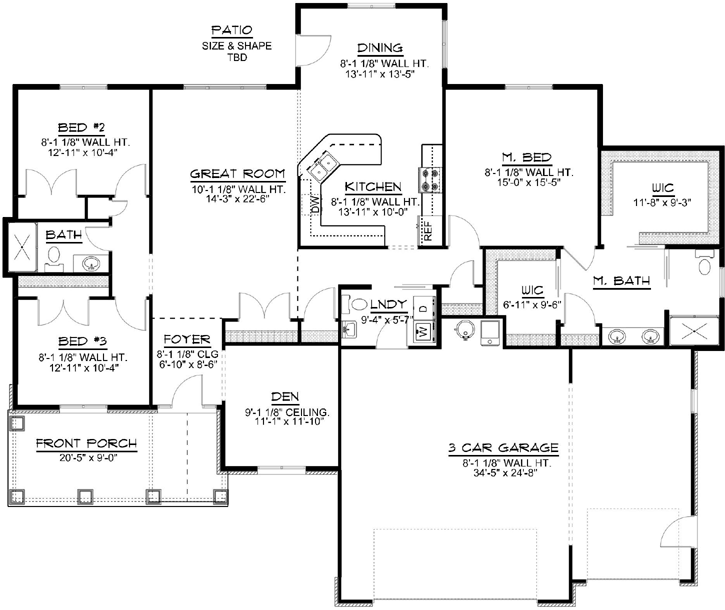 Main Floor Plan: 104-164