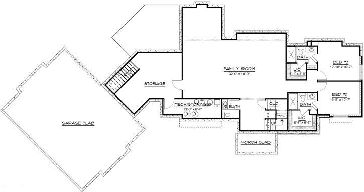 Lower Floor Plan: 104-170