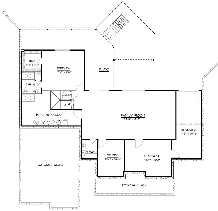 Lower Floor Plan: 104-172