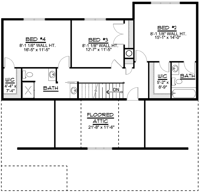 Upper/Second Floor Plan: 104-177