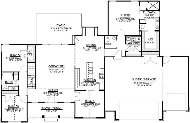 Main Floor Plan: 104-186