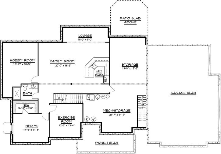 Lower Floor Plan: 104-188