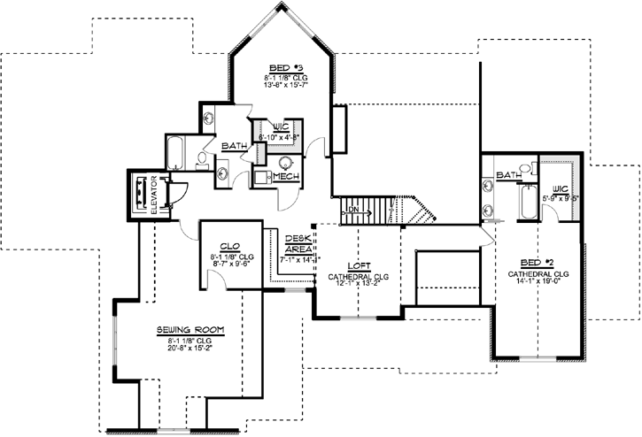 Upper/Second Floor Plan:104-192