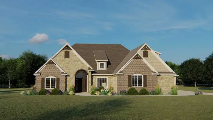 Southern house plans 104-193 - front exterior, 2,889 sq ft, 4 bed, 3 bath house plans | Monster House Plans