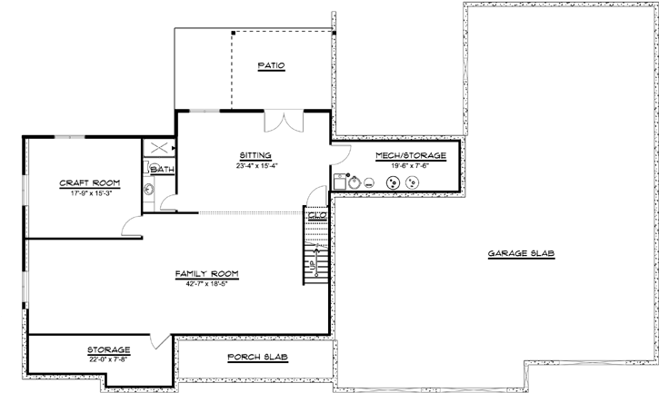 Lower Floor Plan: 104-195