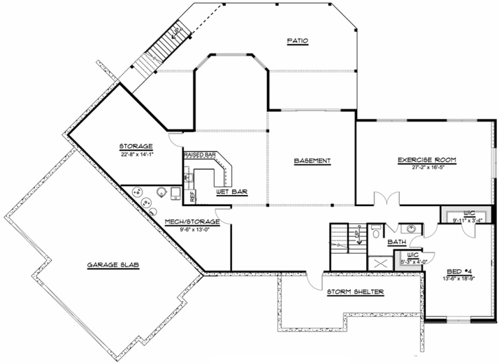Lower Floor Plan: 104-196