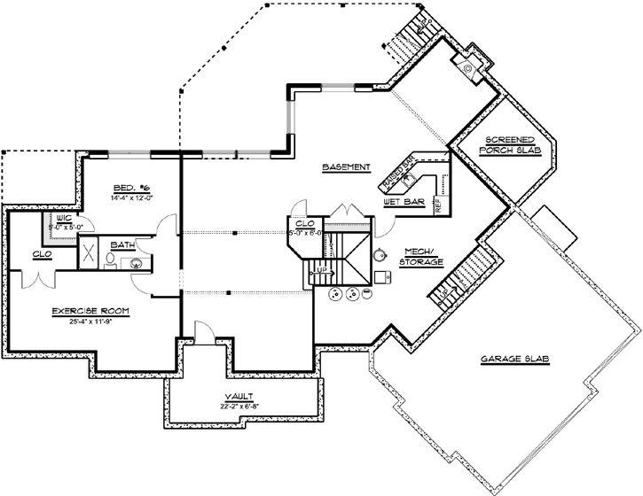 Lower Floor Plan: 104-197
