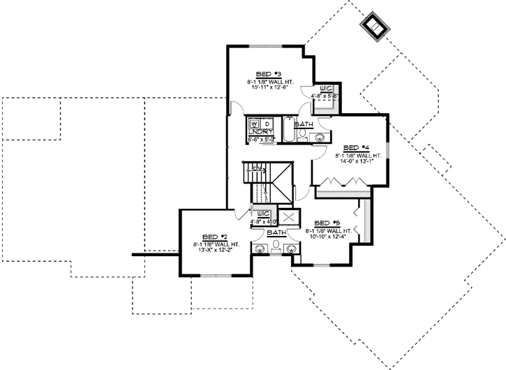 Upper/Second Floor Plan: 104-197