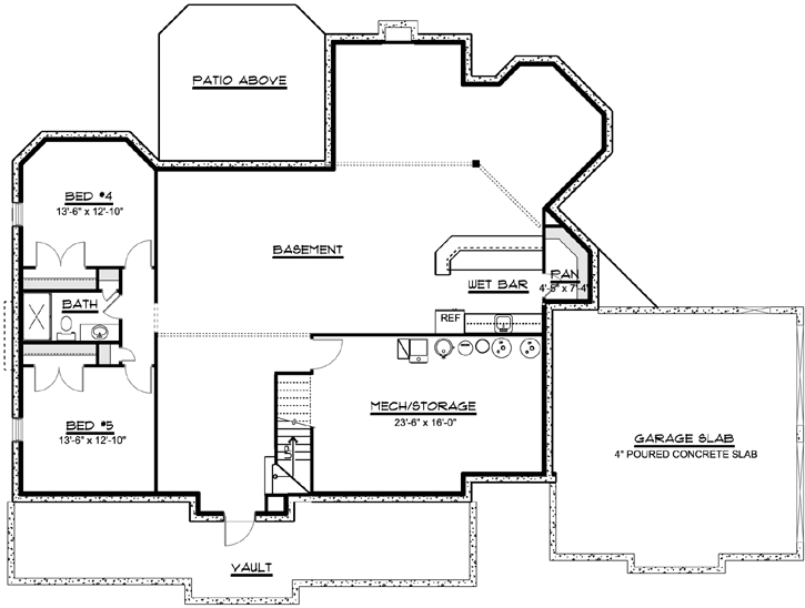 Lower Floor Plan: 104-200