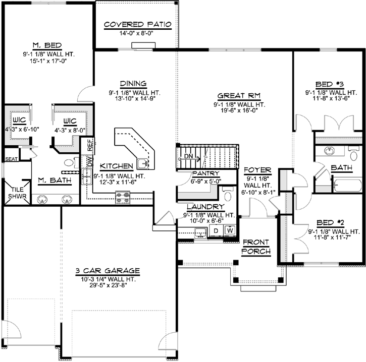 Main Floor Plan: 104-203