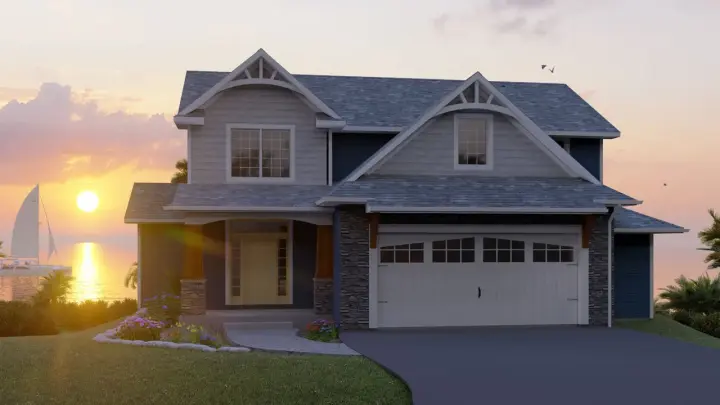 Craftsman house plans 104-204 - front exterior, 3,107 sq ft, 5 bed, 3 bath house plans | Monster House Plans