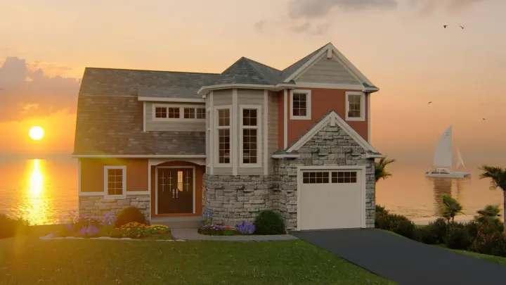 Traditional house plans 104-206 - front exterior, 3,749 sq ft, 6 bed, 3 bath house plans | Monster House Plans