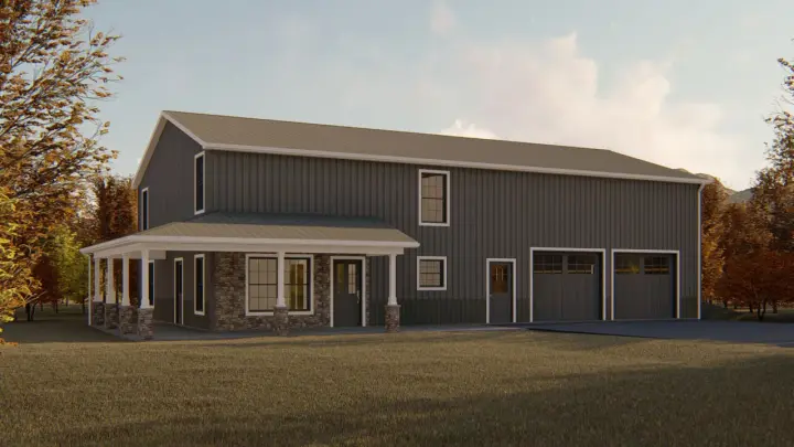 Traditional house plans 104-211 - front exterior, 2,160 sq ft, 4 bed, 2 bath house plans | Monster House Plans