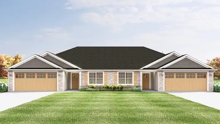 Traditional house plans 104-214 - front exterior, 2,762 sq ft, 4 bed, 4 bath house plans | Monster House Plans