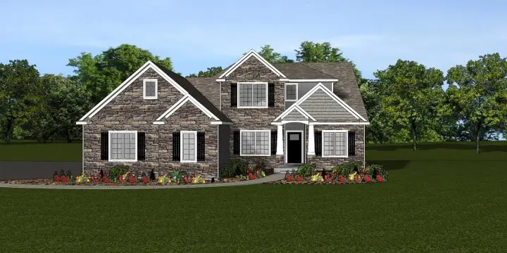 Traditional house plans 104-235 - front exterior, 2,568 sq ft, 5 bed, 3 bath house plans | Monster House Plans