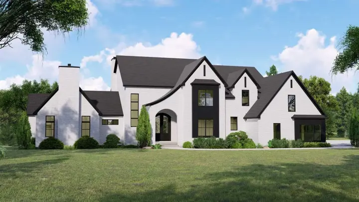 French Country house plans 104-244 - front exterior, 4,754 sq ft, 4 bed, 3 bath house plans | Monster House Plans