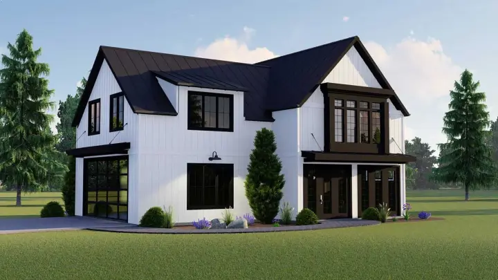Modern Farmhouse house plans 104-265 - front exterior, 1,807 sq ft, 2 bed, 1 bath house plans | Monster House Plans