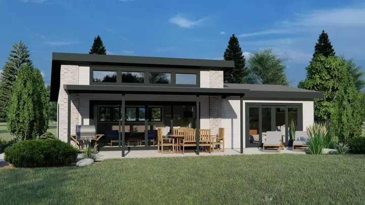 Accessory Dwelling Unit house plans 104-280 - front exterior, 962 sq ft, 1 bed, 1 bath house plans | Monster House Plans
