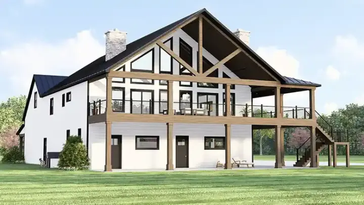 Mountain Rustic house plans 104-471 - front exterior, 2,550 sq ft, 3 bed, 3 bath house plans | Monster House Plans