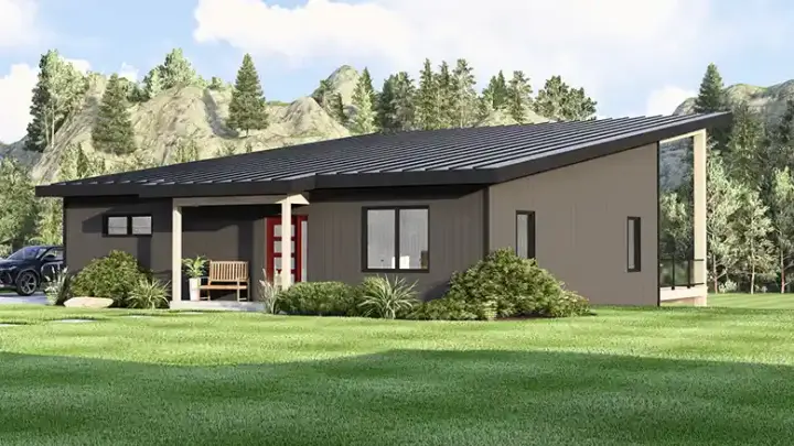 Modern house plans 104-475 - front exterior, 3,136 sq ft, 3 bed, 3 bath house plans | Monster House Plans