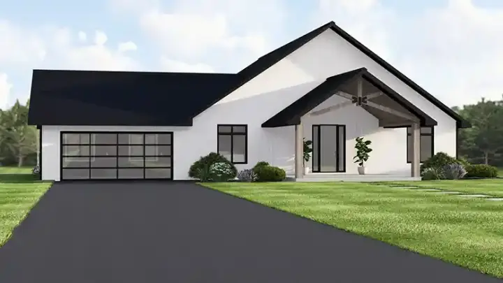 Mountain Rustic house plans 104-488 - front exterior, 3,358 sq ft, 4 bed, 3 bath house plans | Monster House Plans