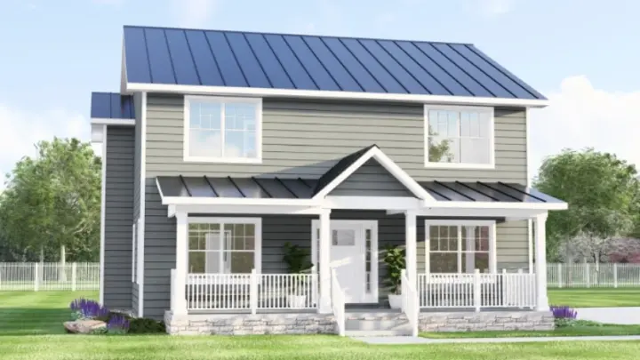 Cottage house plans 104-512 - front exterior, 2,322 sq ft, 4 bed, 2 bath house plans | Monster House Plans