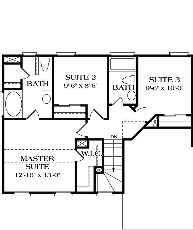 Upper/Second Floor Plan: 106-106