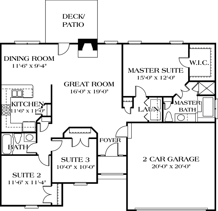 Main Floor Plan: 106-108