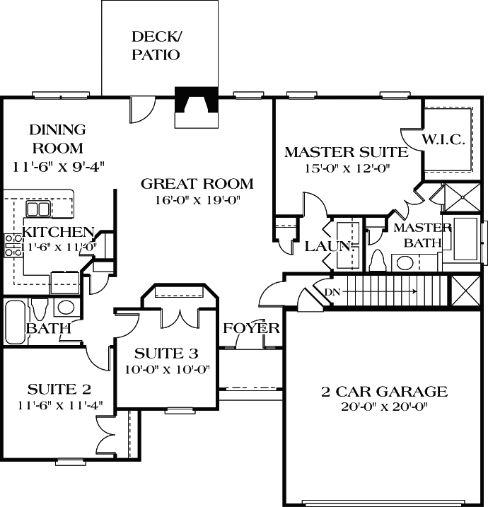 Main Floor Plan: 106-110