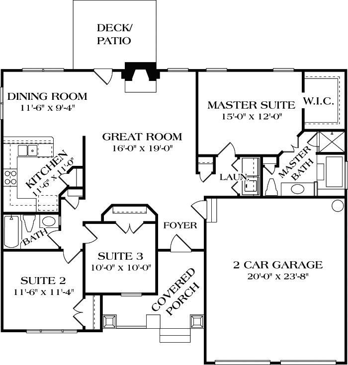 Main Floor Plan: 106-111