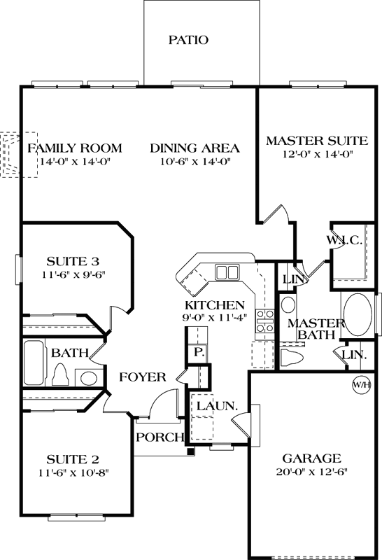 Main Floor Plan: 106-112